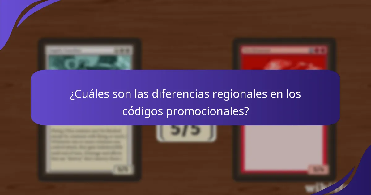 ¿Cuáles son las diferencias regionales en los códigos promocionales?