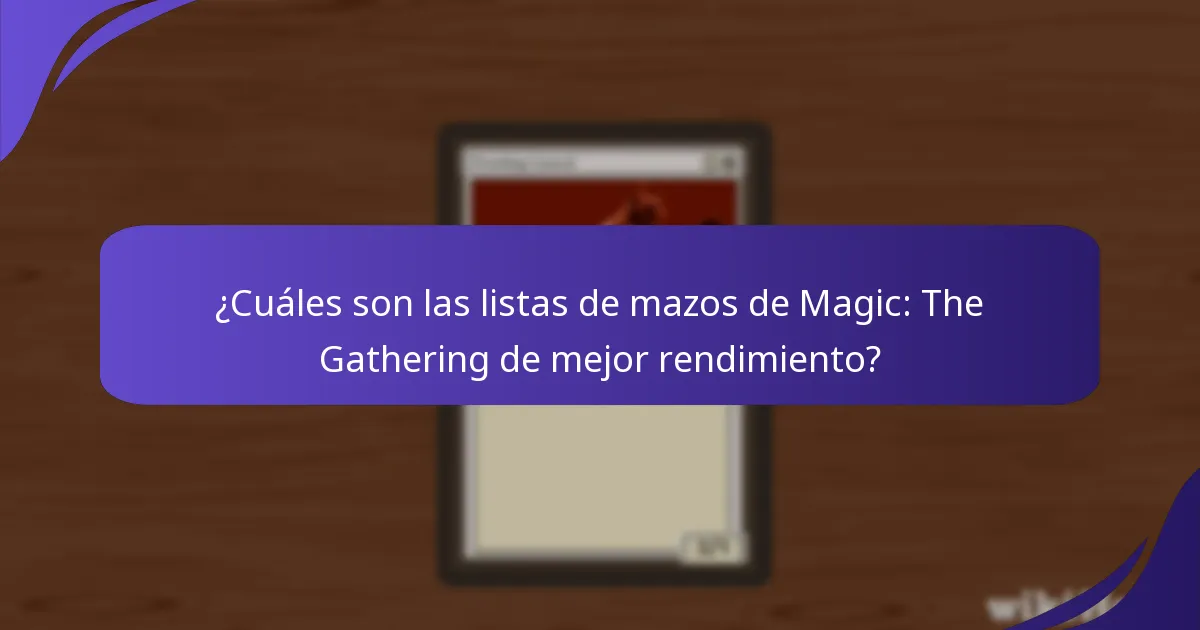 ¿Qué formatos se analizan para el rendimiento de los mazos?
