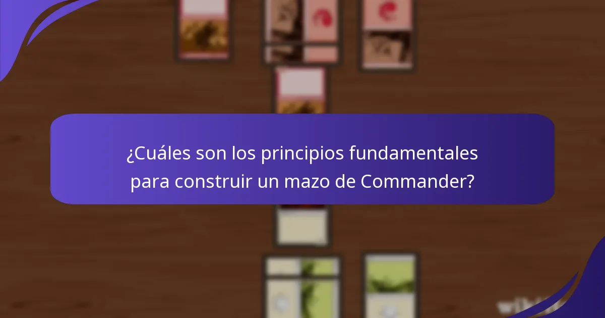 ¿Dónde puedo encontrar recursos para construir mazos de Commander?