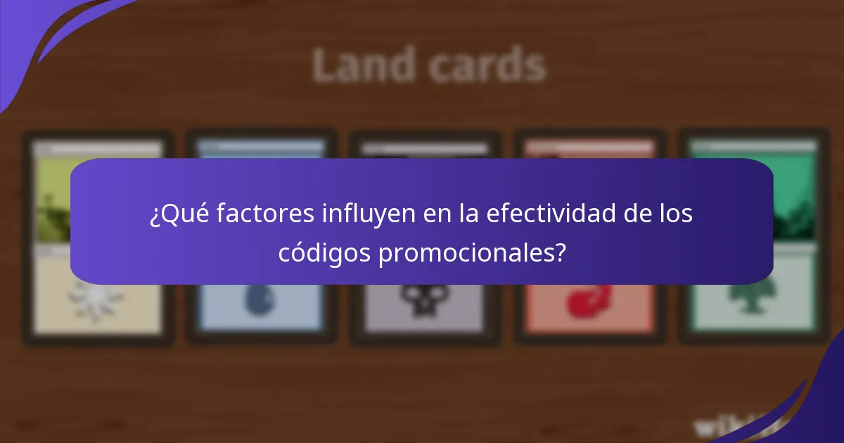 ¿Qué factores influyen en la efectividad de los códigos promocionales?